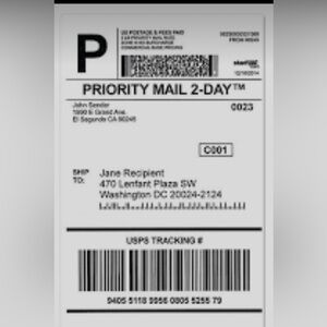Extra shipping label
